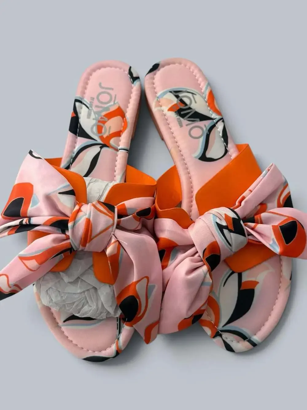 Jojo By Cape Robbin Bow Sandals Pink Orange Sz 9us